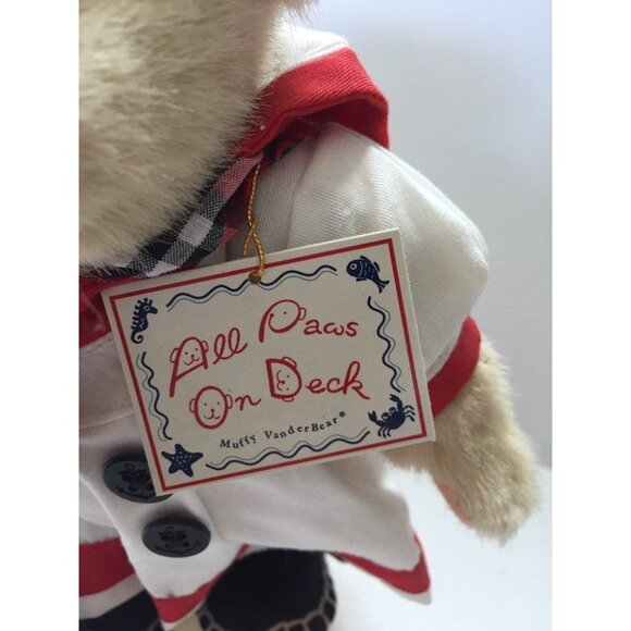 Vintage Muffy Bear "All Paws On Deck" With Original Stand Vanderbear 1995 - Picture 3 of 10